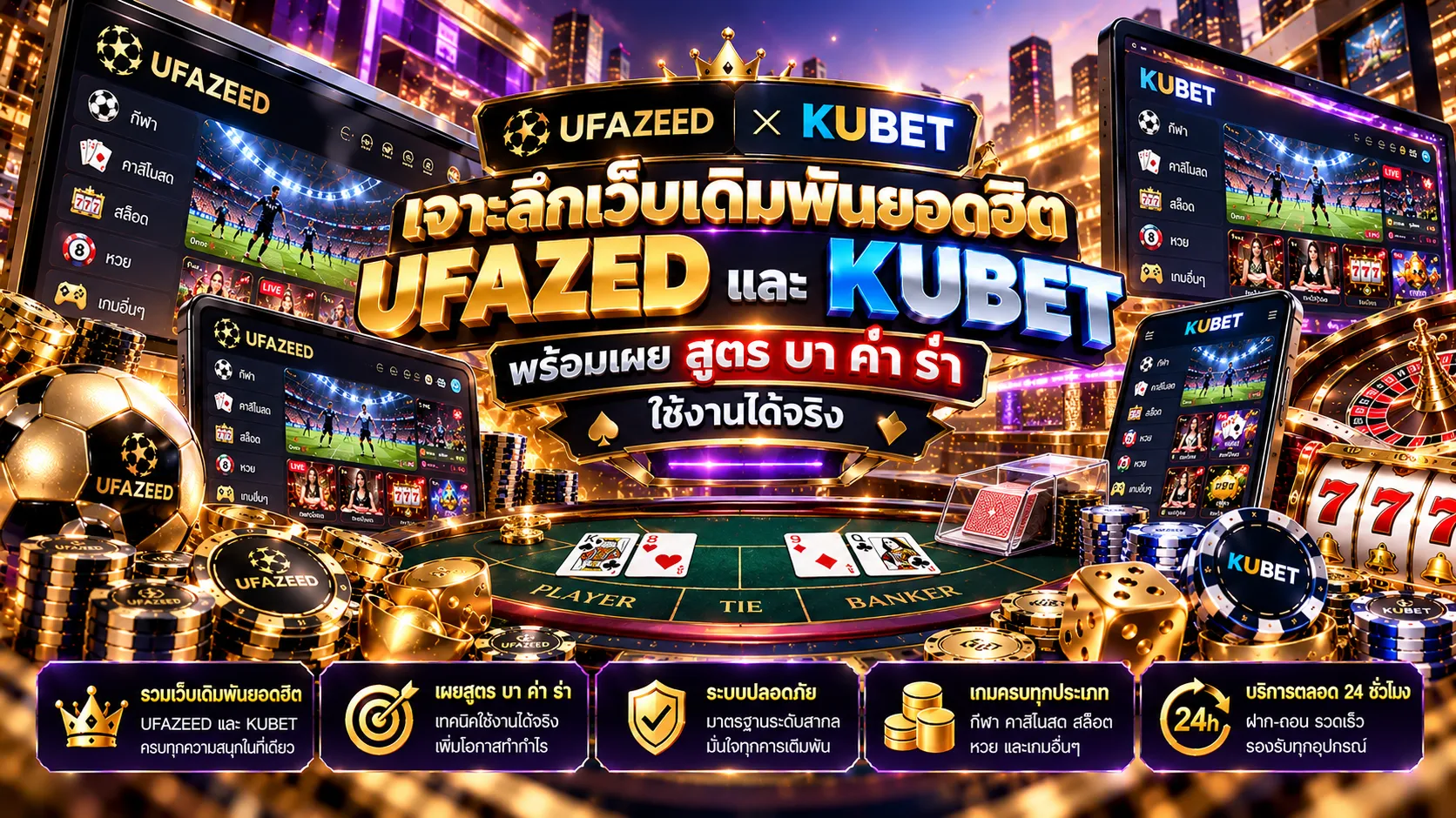 เจาะลึกเว็บเดิมพันยอดฮิต UFAZEED และ KUBET พร้อมเผย สูตร บา ค่า ร่า ใช้งานได้จริง